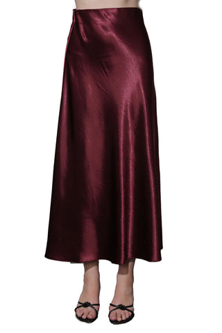 Greylin Paige Midi Slip Skirt - Dark Cherry