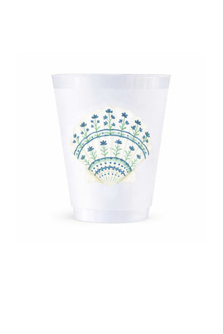 Painted Sea Shell Shatterproof Cups - Sea Shell Giftable WH Hostess Social Stationery Monkee's of The Woodlands