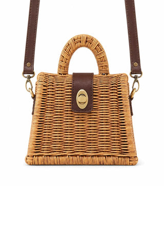 Petite Rattan Handbag With Detachable Crossbody Strap Handbags The Winding Road Monkee's of The Woodlands