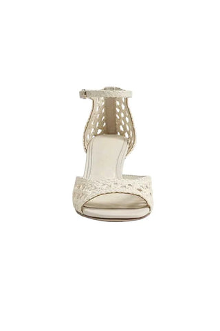 Peyton Kitten Heel Sandal - Modern Ivory Faux Raffia Heels Sam Edelman Monkee's of The Woodlands