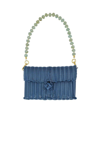 Pochette Jade Pebble Gemstone - Fog Blue Handbags The Lilley Line Monkee's of The Woodlands