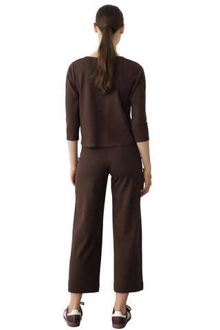 Ponte Knit Straight Leg Pant: Cropped