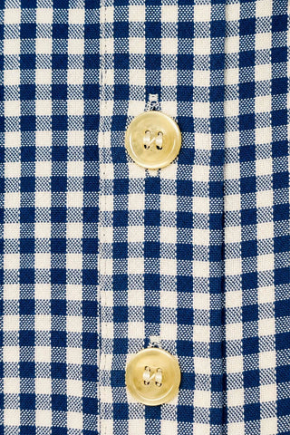 Puff Sleeve Top - Blue Gingham Tops entro Monkee's of The Woodlands