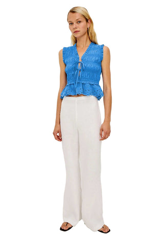 Martine Top - Harbor Blue Tops Rails Monkee's of The Woodlands