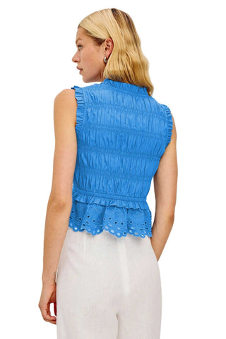 Martine Top - Harbor Blue Tops Rails Monkee's of The Woodlands