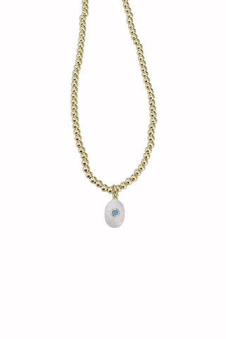 Rayne Gemstone Neck - Turquoise Necklaces Gemelli Monkee's of The Woodlands