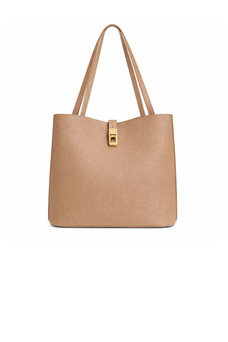 Retro Soft Leather Bucket Shoulder Women's Bag in Khaki