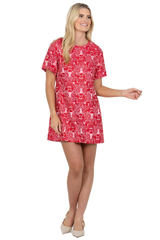 Emily McCarthy Royale Shift Dress - Cheeky Cheetah