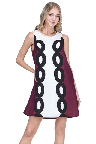 Sheath Dress - Maroon