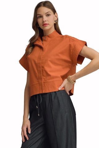 Short Sleeve Top - Rust