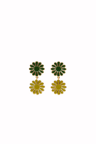 Short Spritz Earrings - Moss