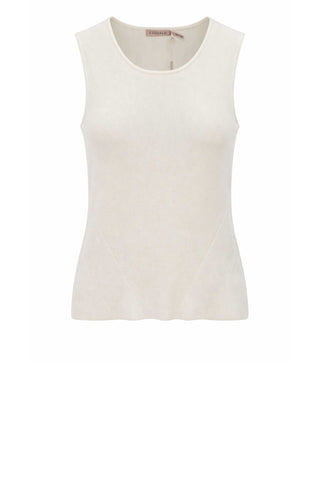 Off White Ribbed Top from Esqualo