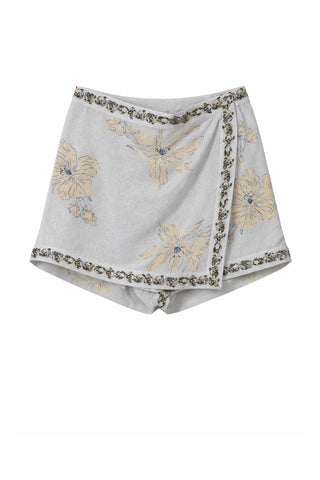 Sophie Skort - Pale Blue Floral Skirts Allison New York Monkee's of The Woodlands