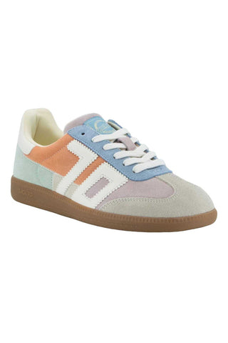 Women's Multi-Color Pastel Vintage-Style Sneaker. Back70 Squid Sneaker in Nude Sage