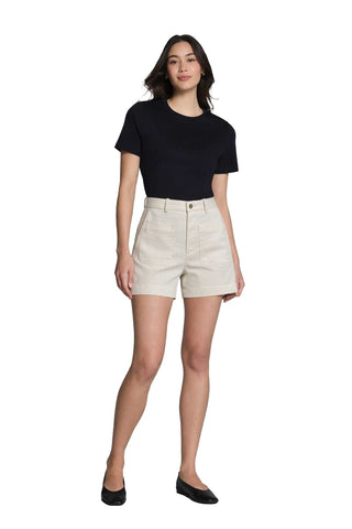 Stretch Twill Short - Ivory Shorts Spanx Monkee's of The Woodlands