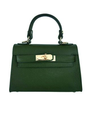 The Luna Top Handle Bag - Dark Green