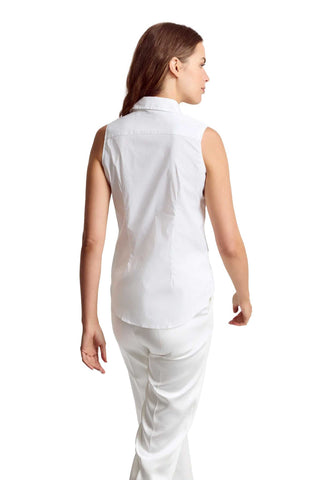 The Sleeveless Shirt - White Tops The Shirt by Rochelle Behrens Monkee's of The Woodlands