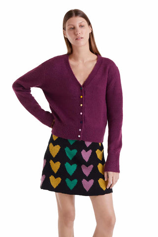 The Dylann Cardigan - Aubergine