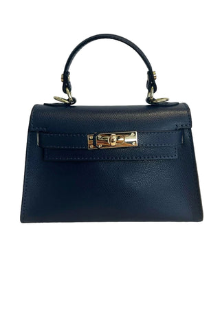 The Luna Top Handle Bag - Dark Blue