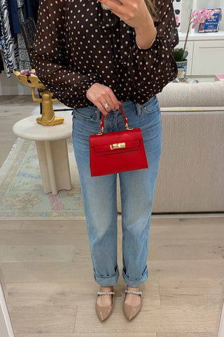 The Luna Top Handle Bag - Rosso Handbags Monkee's of The Woodlands Monkee's of The Woodlands