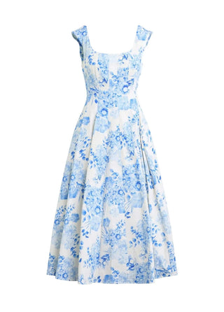 The Muse Dress - Blue & White Floral Dresses Favorite Daughter Monkee's of The Woodlands