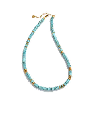 Turquoise Beaded Necklace Jewelry Sahira Monkee's of The Woodlands