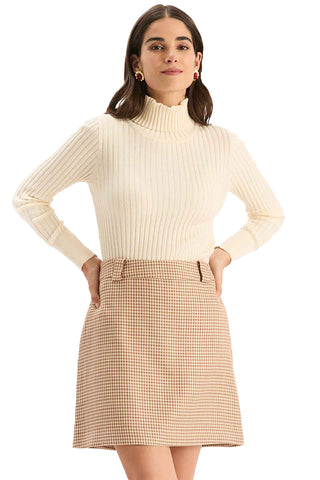 Tyler Boe Twiggy Houndstooth Skirt - Multi Houndstooth