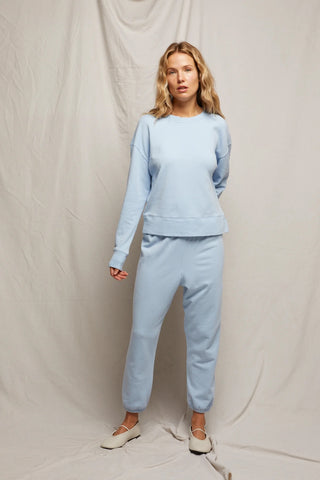 Tyler French Terry Pullover Sweatshirt - Sky Blue