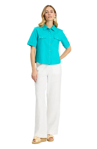 Gold Button Polo - Ceramic Tops Tyler Boe Monkee's of The Woodlands