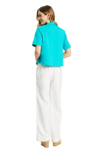 Gold Button Polo - Ceramic Tops Tyler Boe Monkee's of The Woodlands