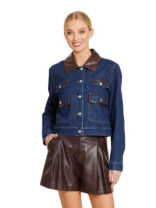 Vegan Leather Pleated Shorts - Brown Shorts Dolce Cabo Monkee's of The Woodlands