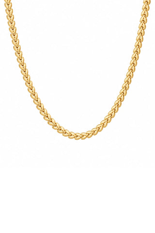 Vern 18k Gold Non-Tarnish Classic Wheat Chain - Yellow Gold Necklaces Flanerie Monkee's of The Woodlands