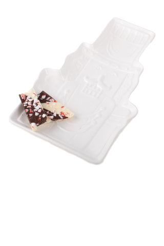 White Nutcracker Dessert Plate