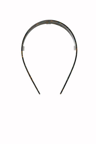 Wide Headband In Green Tortoise - Green Tortoise