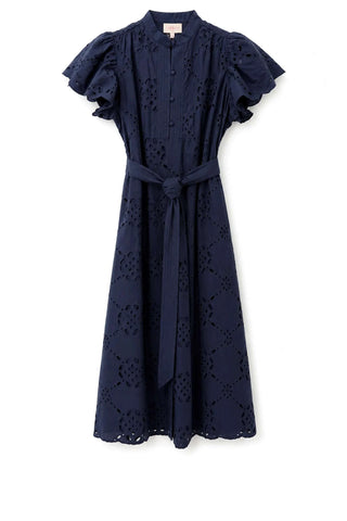 Willa Flounce Sleeve Belted Shirtdress Dresses Ciebon Monkee's of The Woodlands