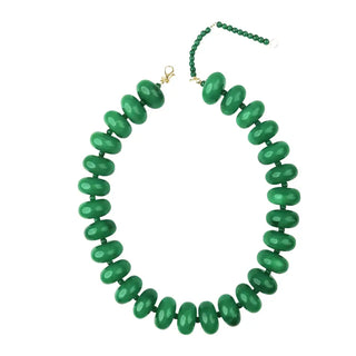 Bailey Chunky Beaded Necklace- Green