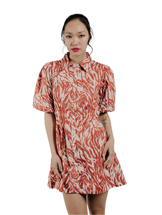 Love the Label Marta Mini Dress in Terracotta Zebra