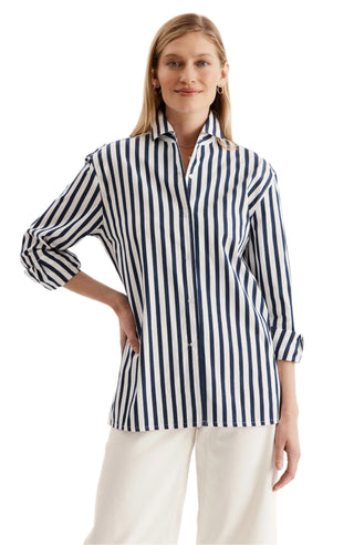 Natalie Stripe Shirt - Navy