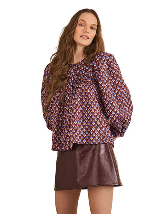 Hunter Bell Daphne Top - Autumn Fleur Fig