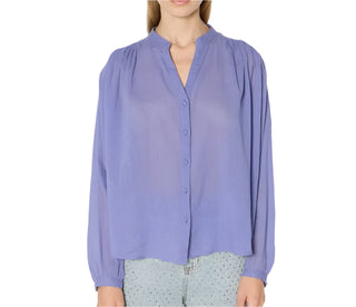 Cassandra Cotton Gauze Shirt - Blackberry