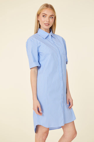 Stripe Dress - Blue/White