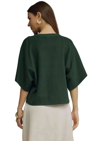Short Sleeve Knit Top - Pine Tops entro Monkee's of The Woodlands