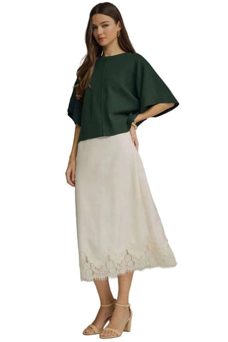 Short Sleeve Knit Top - Pine Tops entro Monkee's of The Woodlands