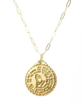 Lord's Prayer Medallion Chain - Gold Jewelry Allison Avery Monkee's of The Woodlands