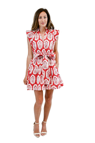 Victoria Dunn Amie Dress - Garnet Bloom