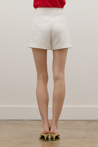 White Structured Shorts. Tailored Shorts.
