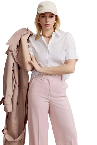 The Short Sleeve Shirt - White Tops The Shirt by Rochelle Behrens Monkee's of The Woodlands