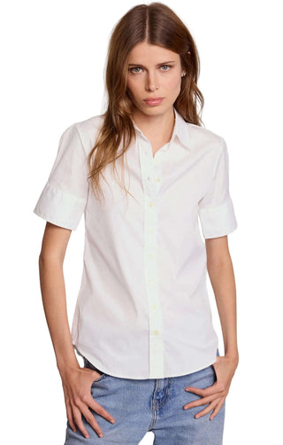 The Short Sleeve Shirt - White Tops The Shirt by Rochelle Behrens Monkee's of The Woodlands