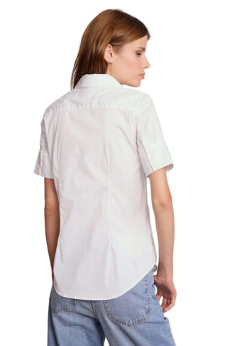 The Short Sleeve Shirt - White Tops The Shirt by Rochelle Behrens Monkee's of The Woodlands