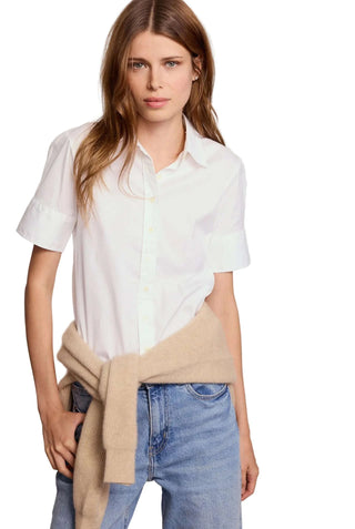 The Short Sleeve Shirt - White Tops The Shirt by Rochelle Behrens Monkee's of The Woodlands